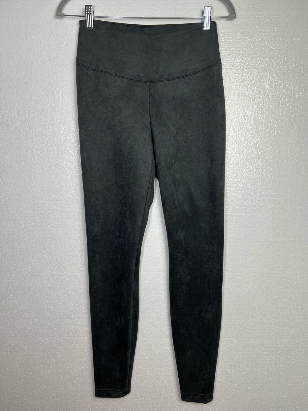 White House Black Market grey suede runway legging size 4